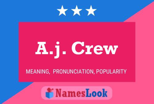 Affiche de nom A.j. Crew