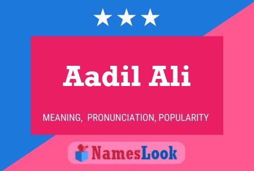 Affiche de nom Aadil Ali