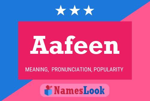 Affiche de nom Aafeen