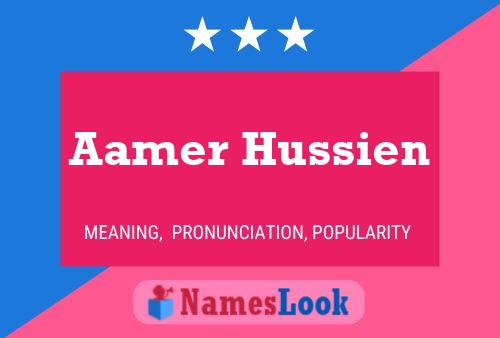 Affiche de nom Aamer Hussien