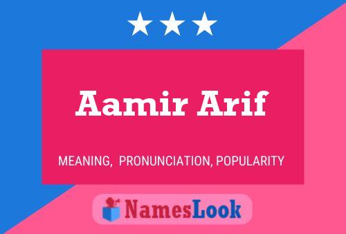 Affiche de nom Aamir Arif