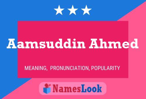 Affiche de nom Aamsuddin Ahmed