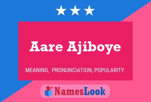 Affiche de nom Aare Ajiboye