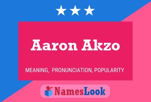 Affiche de nom Aaron Akzo