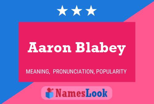 Affiche de nom Aaron Blabey