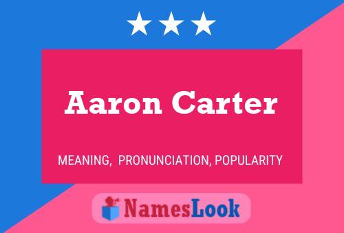 Affiche de nom Aaron Carter