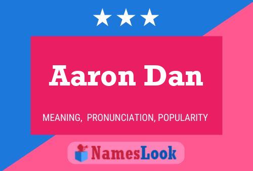 Affiche de nom Aaron Dan