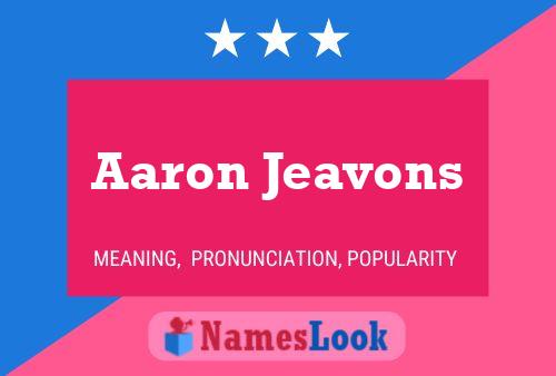 Affiche de nom Aaron Jeavons