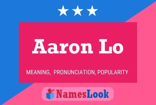 Affiche de nom Aaron Lo