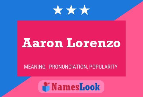 Affiche de nom Aaron Lorenzo