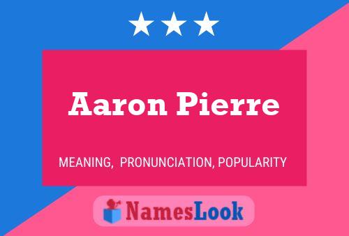 Affiche de nom Aaron Pierre