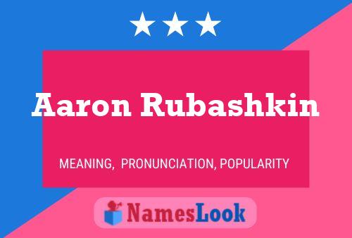 Affiche de nom Aaron Rubashkin