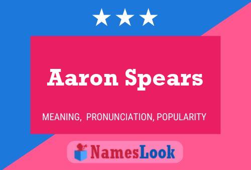 Affiche de nom Aaron Spears