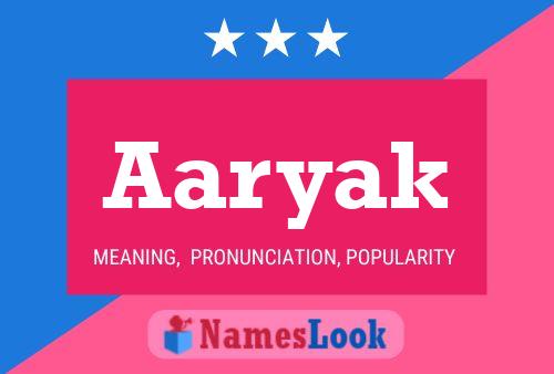 Affiche de nom Aaryak