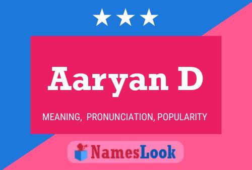 Affiche de nom Aaryan D