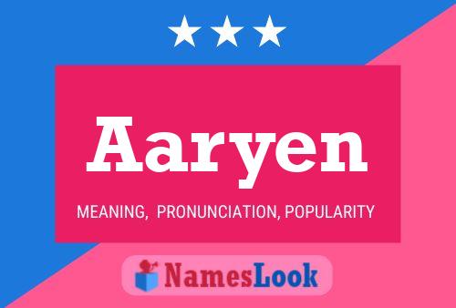 Affiche de nom Aaryen