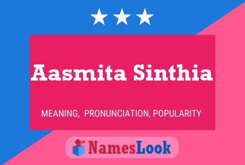 Affiche de nom Aasmita Sinthia