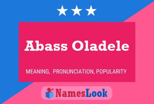 Affiche de nom Abass Oladele