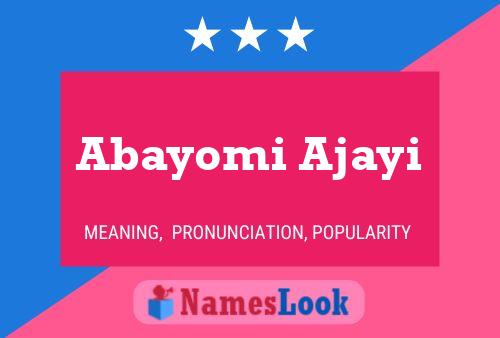 Affiche de nom Abayomi Ajayi