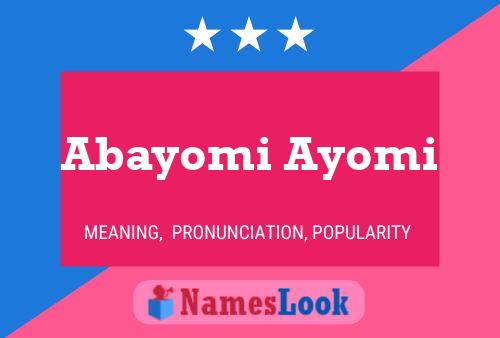 Affiche de nom Abayomi Ayomi