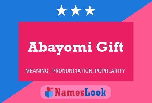 Affiche de nom Abayomi Gift