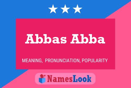 Affiche de nom Abbas Abba