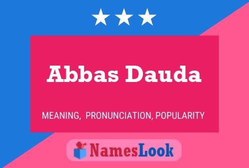 Affiche de nom Abbas Dauda