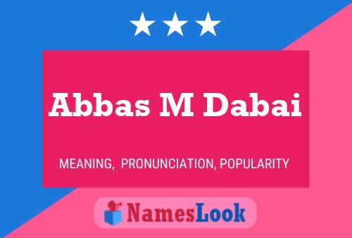 Affiche de nom Abbas M Dabai