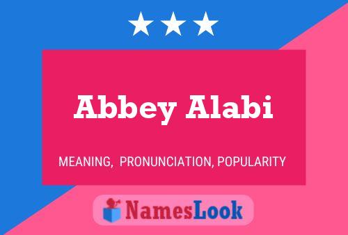 Affiche de nom Abbey Alabi