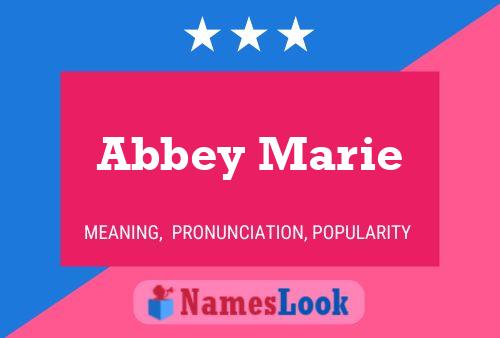 Affiche de nom Abbey Marie