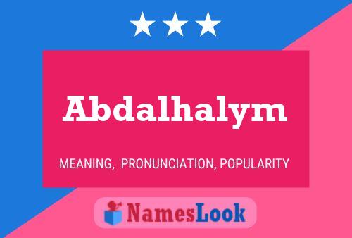 Affiche de nom Abdalhalym