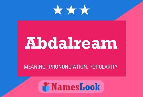 Affiche de nom Abdalream