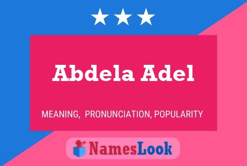 Affiche de nom Abdela Adel