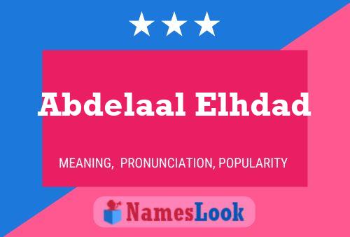 Affiche de nom Abdelaal Elhdad