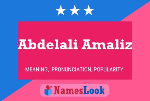 Affiche de nom Abdelali Amaliz