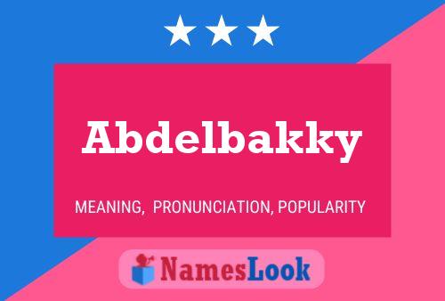 Affiche de nom Abdelbakky