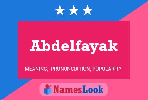 Affiche de nom Abdelfayak