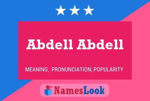 Affiche de nom Abdell Abdell