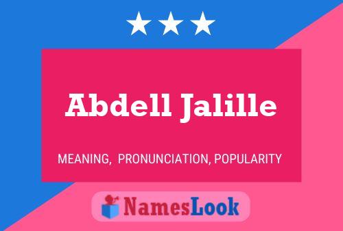 Affiche de nom Abdell Jalille