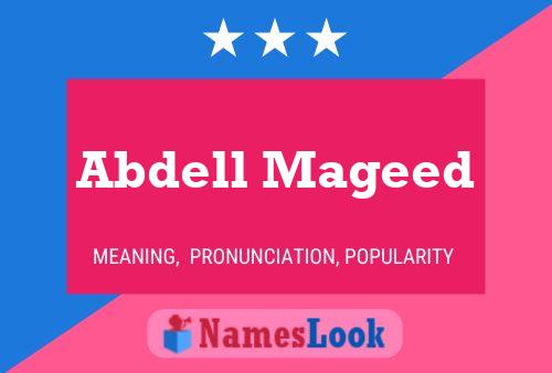 Affiche de nom Abdell Mageed