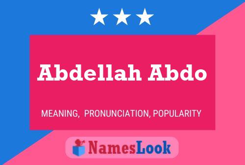 Affiche de nom Abdellah Abdo