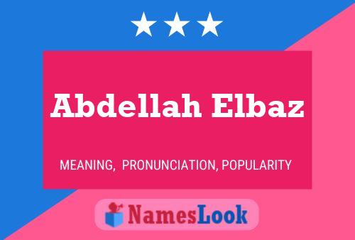 Affiche de nom Abdellah Elbaz