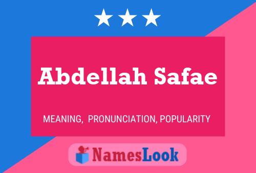 Affiche de nom Abdellah Safae