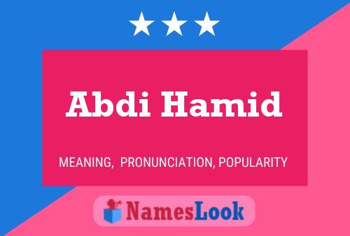 Affiche de nom Abdi Hamid