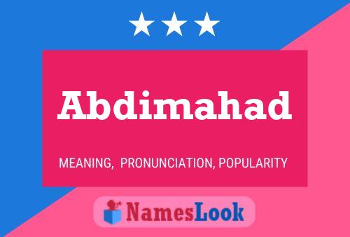 Affiche de nom Abdimahad