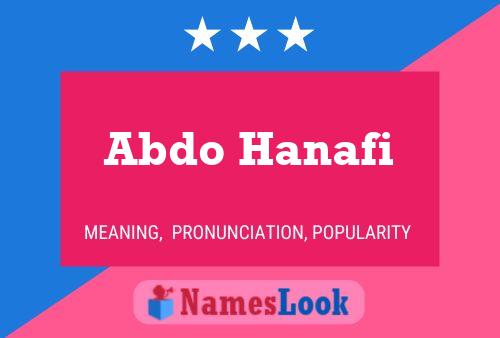 Affiche de nom Abdo Hanafi