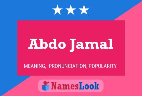 Affiche de nom Abdo Jamal