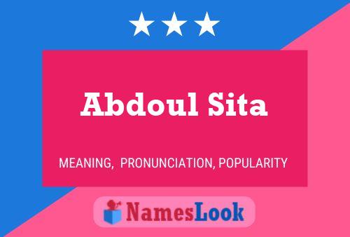 Affiche de nom Abdoul Sita