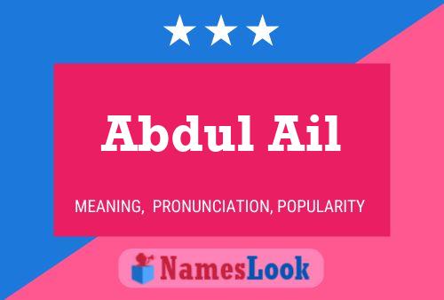 Affiche de nom Abdul Ail