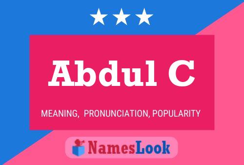 Affiche de nom Abdul C